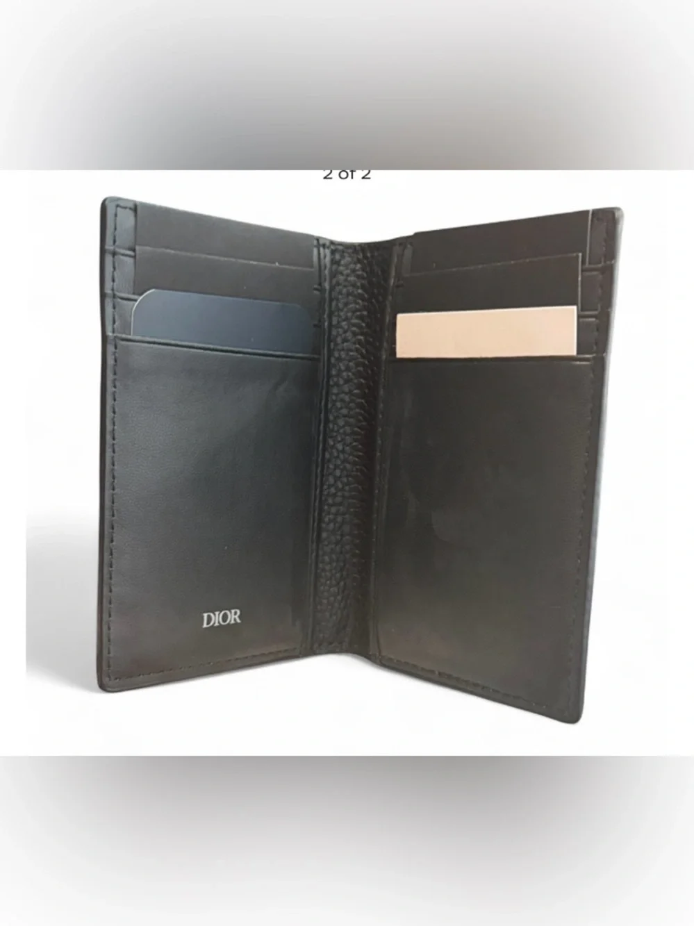 DIOR BEAUTY - GWP Black Card Holder. 6-Slots, with Pouch. Faux Leather